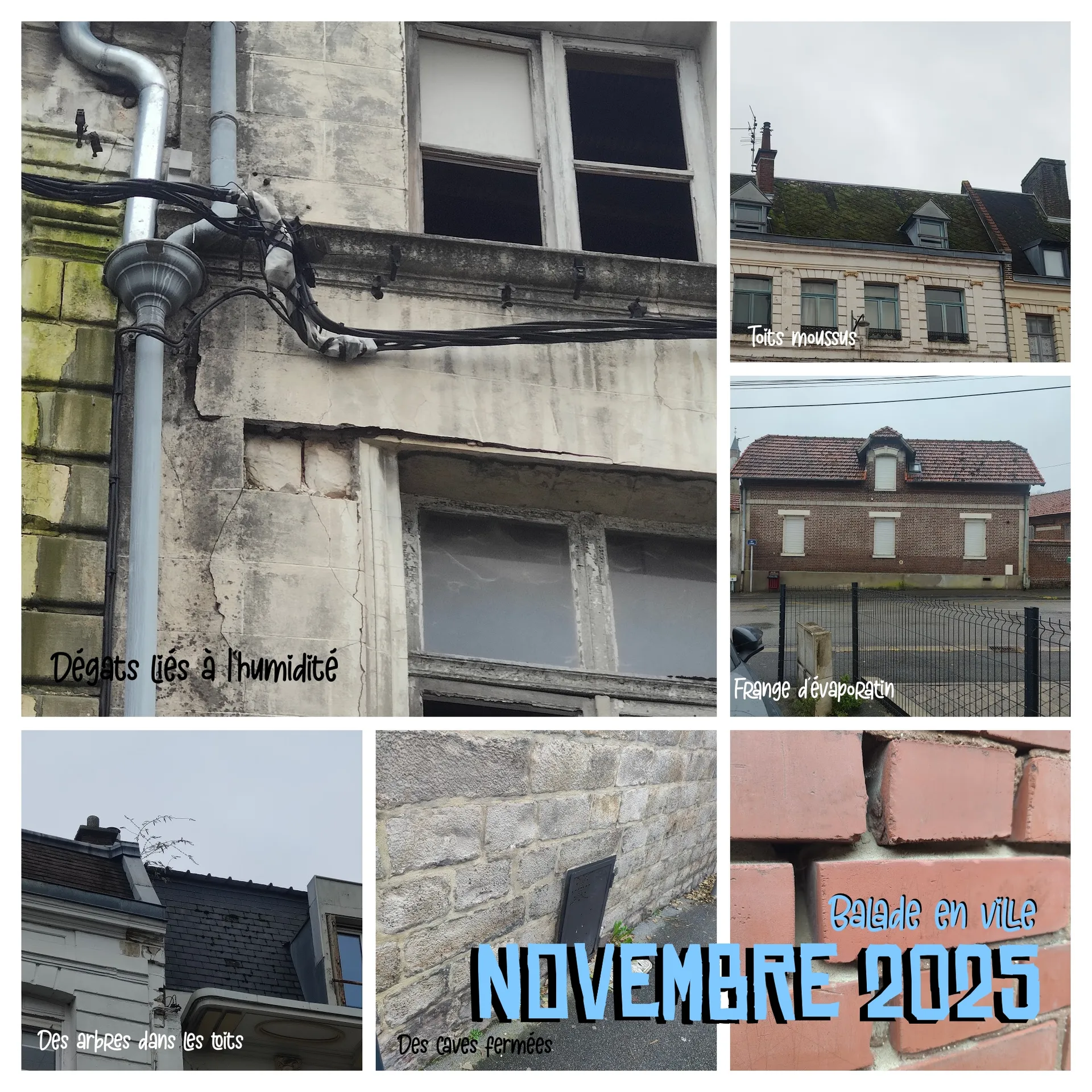 Promenade en ville, il pleut.